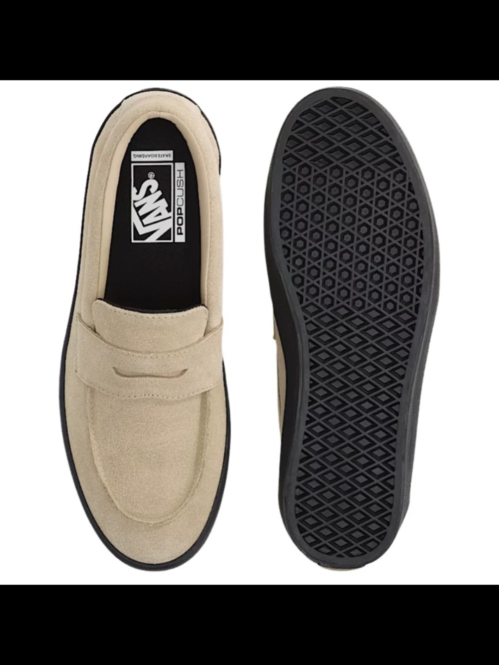 Vans Skate Loafer Suede Shoe Tan/Black